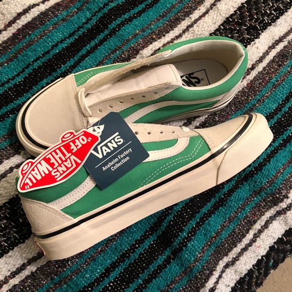 cream and green vans